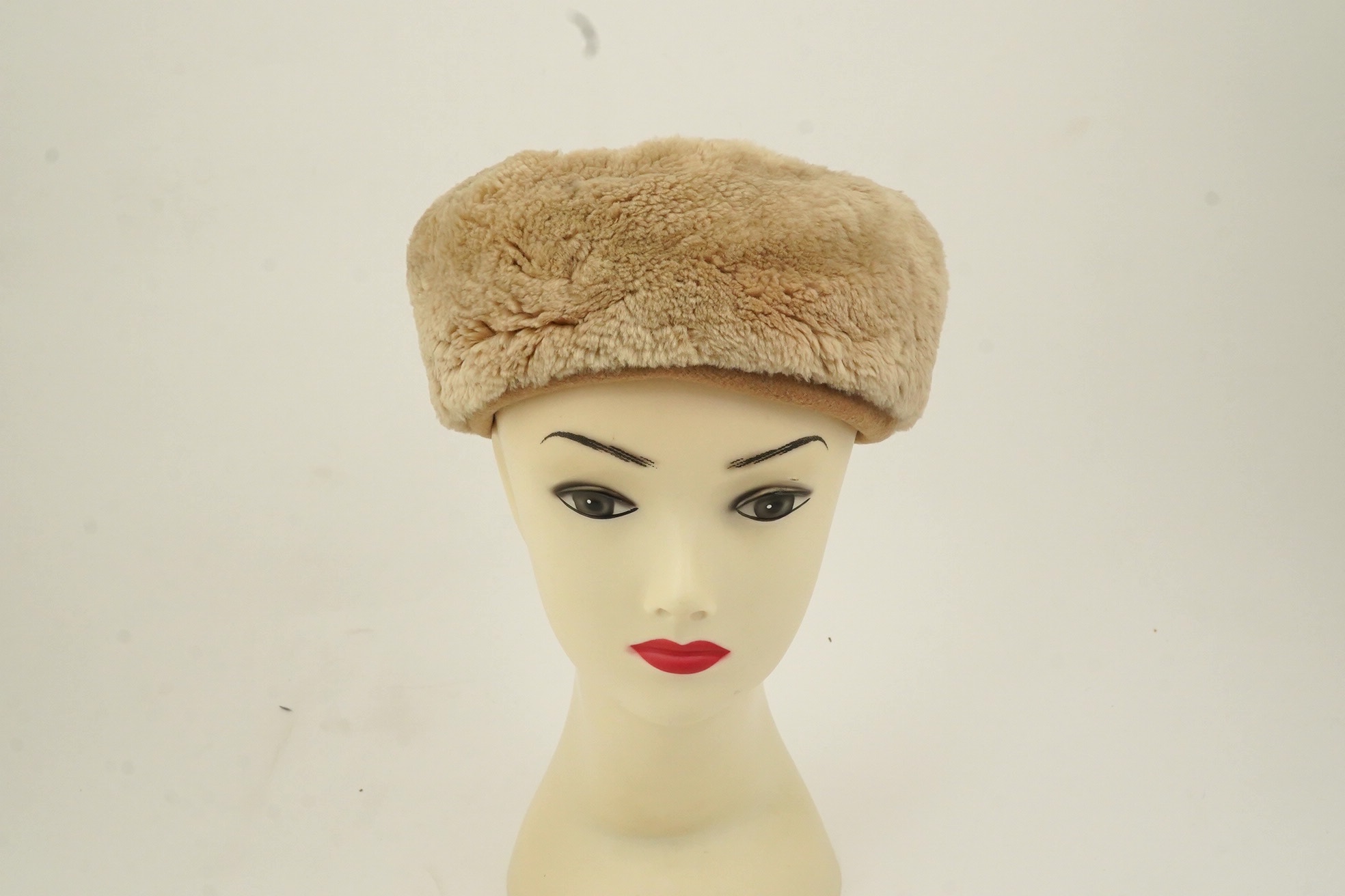 A 1950's lady's fur hat formerly the property of Audrey Hepburn